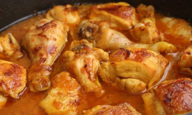 Pollo al Azafrán - Recetas Judias