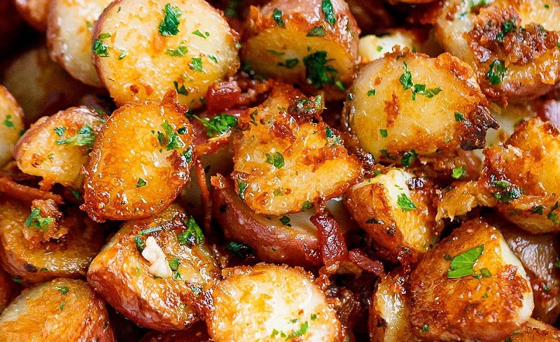 Puré de patatas al horno con champiñones - La Española Aceites